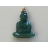 18ct gold Jade Buddha pendant, This will be available for collection from 27th August