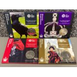 The Tower of London coin collection includes 4x 2019 £5 brilliant uncirculated coins