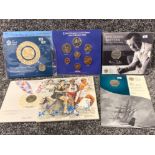 Total of 5 packs of Royal Mint collectors coins includes the Mary Rose £2 coin, 1986 Commonwealth