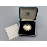 Limited edition Royal Mint 1998 United Kingdom silver proof piedfort Two-Pound coin in protective