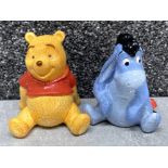 vintage Walt Disney character salt & pepper shakers including Winnie the Pooh & Eeyore