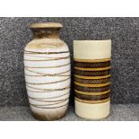 2x Large West German vases both by Scheurich Kepamik, includes 291-38 “Height 37.5cm & 120-30 “