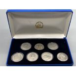 The complete collection of H.M Queen Elizabeth II crowns 1953-1981. 7 in total -