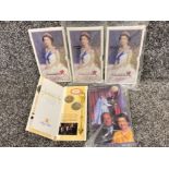 Royal Mint- 3x her Majesty Queen Elizabeth II 70th birthday commemorative crown coins plus Golden