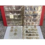 2 folders of various British coins plus one or two foreign