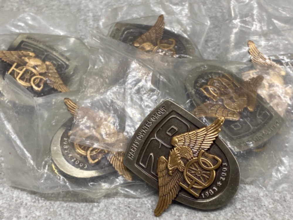 Total of 6 Harley Davidson owners group medals