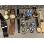 Total of 12 miscellaneous wristwatches (some digital)