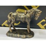Cast metal horse ornament