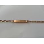 9ct gold I.D bracelet. 3.5g, - collection from the 27th August