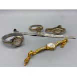 Ladies wristwatches by Timex, Swiss Empress and Hana Etc