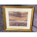 Gilt framed watercolour painting by Victor Noble Rainbird - “Coastal scene” signed & dated (1933) by