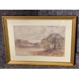 Gilt framed watercolour painting by Victor Noble Rainbird Titled “North Tyne” signed by the artist