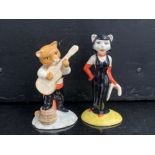 2 Beswick cat figures, feling flamenes and perfect pitch’