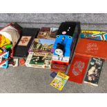 Bundle of vintage games including Monopoly & table Tennis also includes a large Thomas the Tank