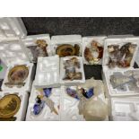 Total of 10 Bradford exchange ornaments (mainly wall-hanging) animal and native American themed