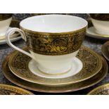 42 pieces of Minton “Grandee” gilt & white tea China