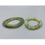 Jade bead necklet and bracelet