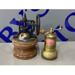 2x vintage coffee grinders includes Brass “Asil Ticaret”