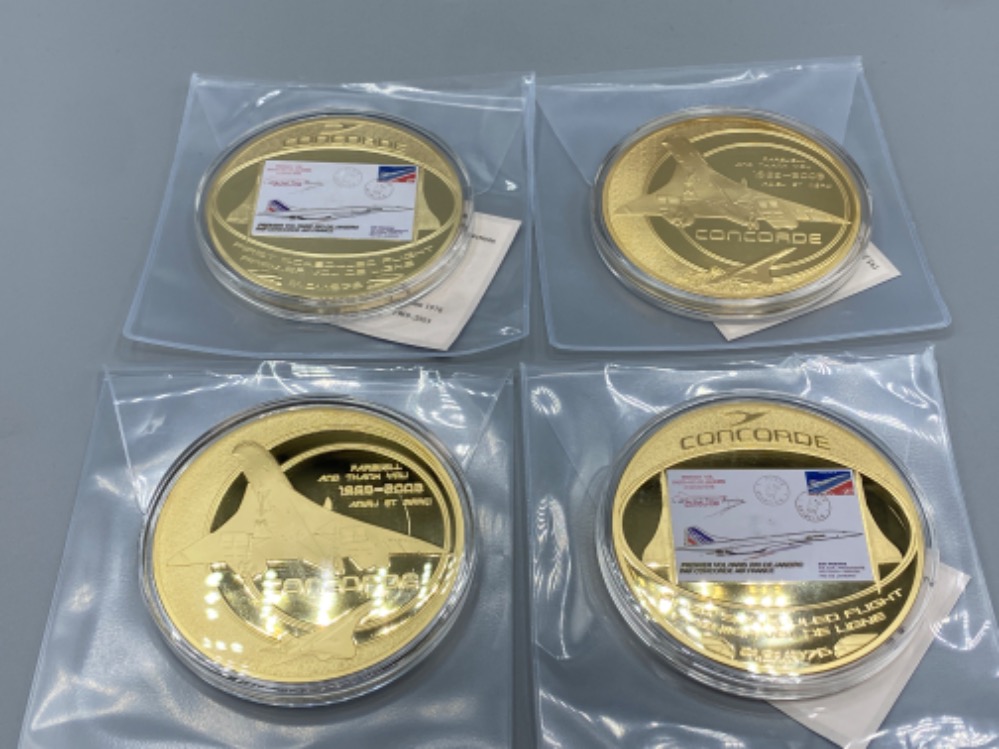 A lot of 4 Concorde gold plated coins with certificates of authenticity - Bild 2 aus 3