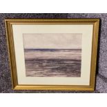 Gilt framed watercolour painting by Victor Noble Rainbird - “Coastal scene” signed & dated (1933) by