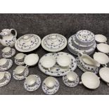 53 pieces of Royal Doulton “Yorktown” tea & dinnerware