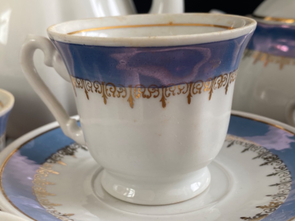 17 piece Zajecar Yugoslavia vintage Porcelain tea set - Bild 2 aus 3
