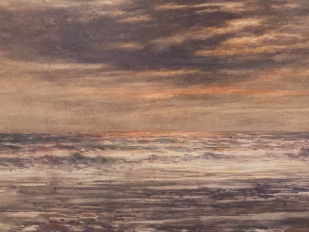 Gilt framed watercolour painting by Victor Noble Rainbird - “Coastal scene” signed & dated (1933) by - Bild 3 aus 3