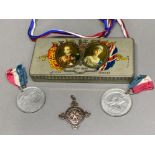 Hallmarked Birmingham silver St. John Ambulance association medal together with 2x commemorative