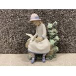 A NAO figure by Lladro “girl sitting with birds”
