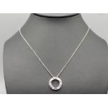 A silver designer style pendant necklace, 4.6g 46cm length