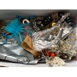 Box containing a large quantity of miscellaneous costume jewellery