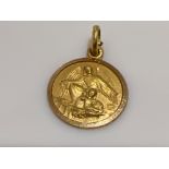 18ct gold pendant (religious themed) 1.6g