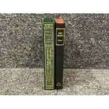 2 hardback books by the Folio Society includes the Monk by Matthew Lewis dated 1984 & Uncle Silas by
