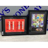 Two framed london olympic and paralympic stamps