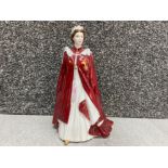 Royal Worcester figurine of Queen Elizabeth II, celebrating the Queens 80th Birthday, dated 2006