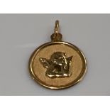 18ct gold pendant (Cupid) 1.1g