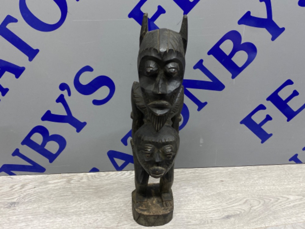 A African hand carved wooden sculpture