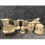 8 pieces of Crown Devon and Crown Ducal jugs vases etc