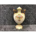 Vintage fieldings crown Devon twin handled urn with lid 33cm