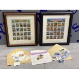 2 framed stamp collection including civil war and legends of the west also including misc loose