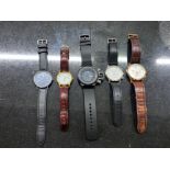 Box of misc mens wrist watches