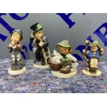 4 western Germany figures including precious Goebel playmate, alple tree boy etc