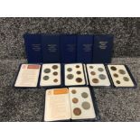 Total of 10 Britain’s first decimal coins 5 coin sets