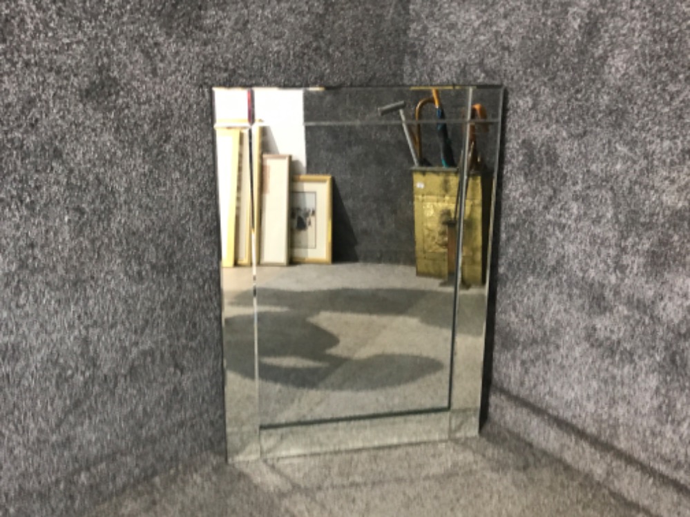 Modern bevelled edged glass mirror