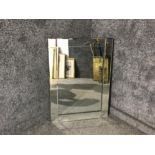 Modern bevelled edged glass mirror