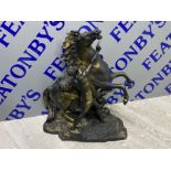 Large spelter sculpture after Guillaume Coustou “Marly horse” Height 57cm x Width 48cm
