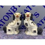 2 Midcentury Staffordshire Ceramic dog