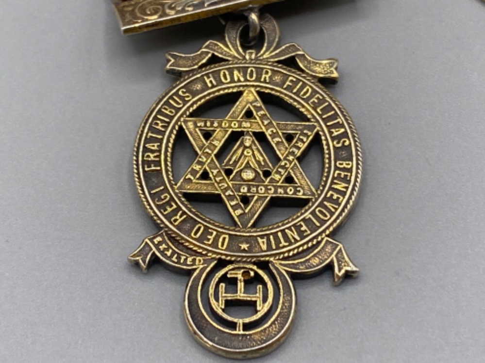 Vintage silver gilt masonic chapter medal (Birmingham 1953 - Image 2 of 2