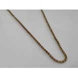 18ct round link 20” chain. 10.7g