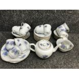 43 piece Victoria China tea service with floral design